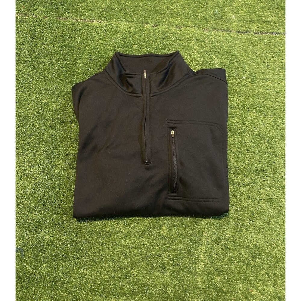 Ariat 1/4 zip mens large black cold series tek hiking uv protection anti odor 28